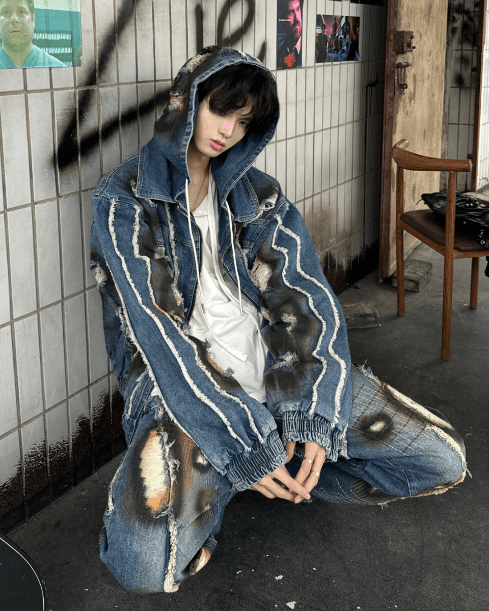 Desaturate】Denim Aged Jacket + Bottoms na1909 – Nanostudio Desaturate】Denim Aged Jacket + Bottoms na1909 – Nanostudio