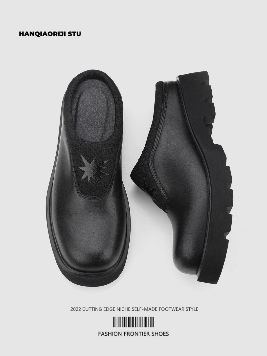 Black Slippers Design Minority NA622 Derby – Nanostudio
