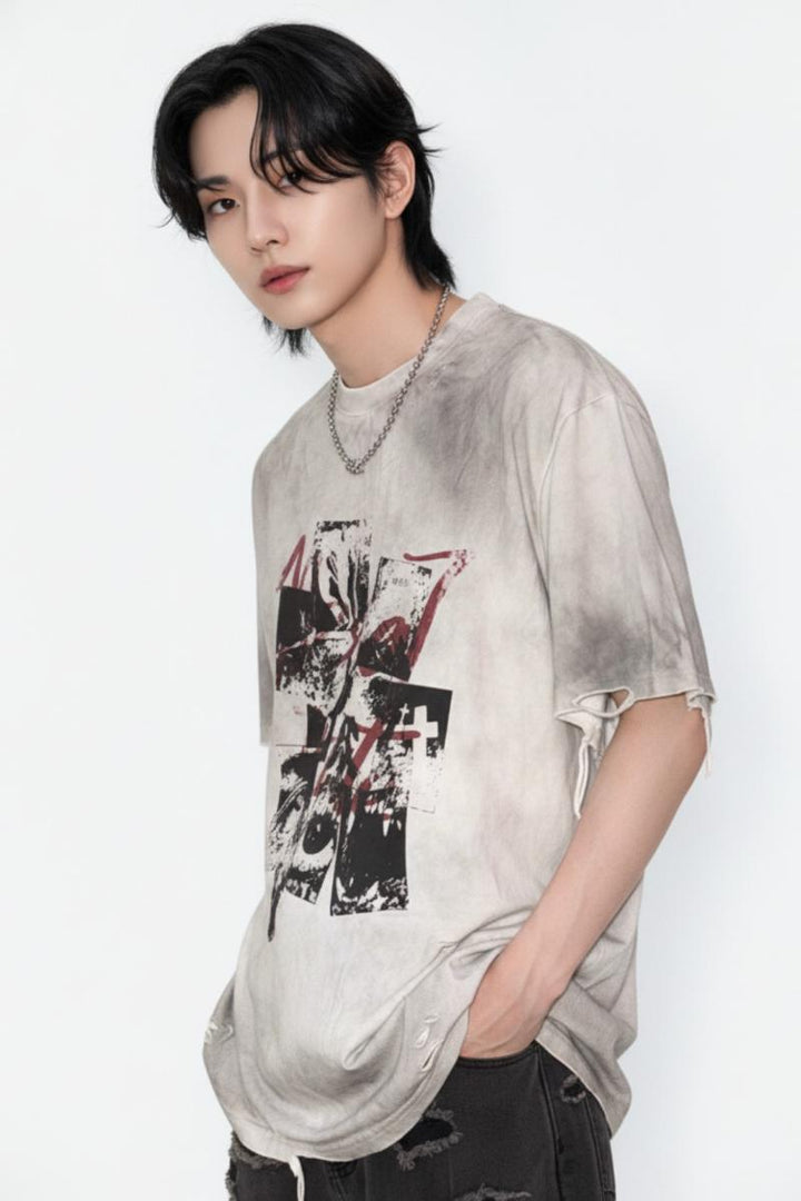 Distressed T-shirt  na2604