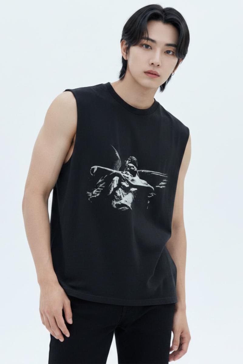 Graphic Sleeveless Tee  na2565