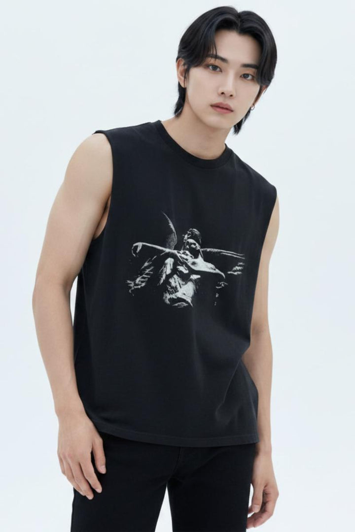 Graphic Sleeveless Tee  na2565
