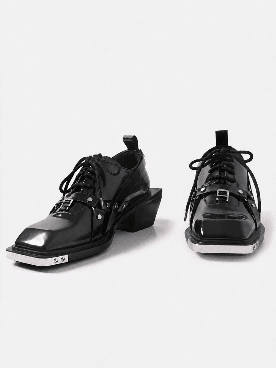 Square Toe Derby Leather Shoes na1046