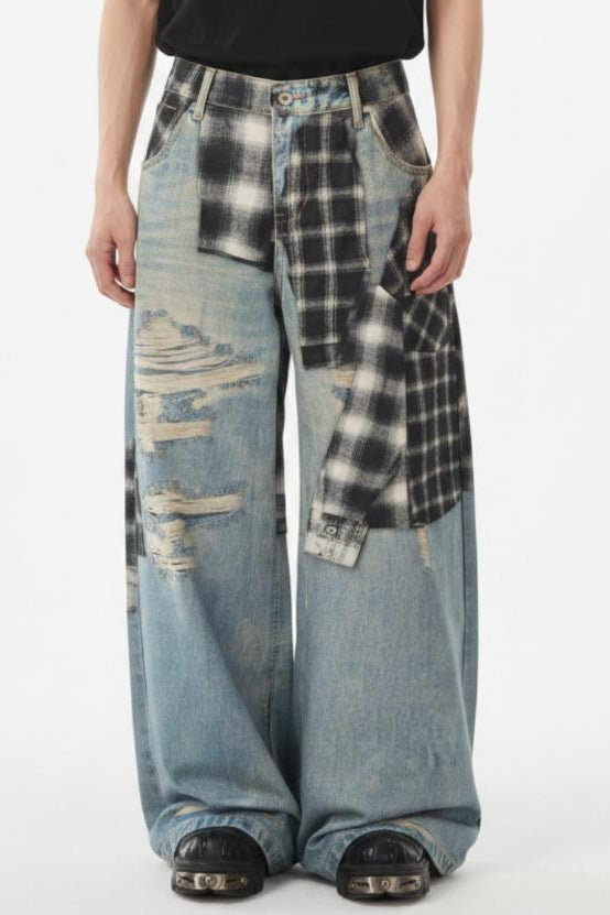 Patchwork Denim Jeans  na2550