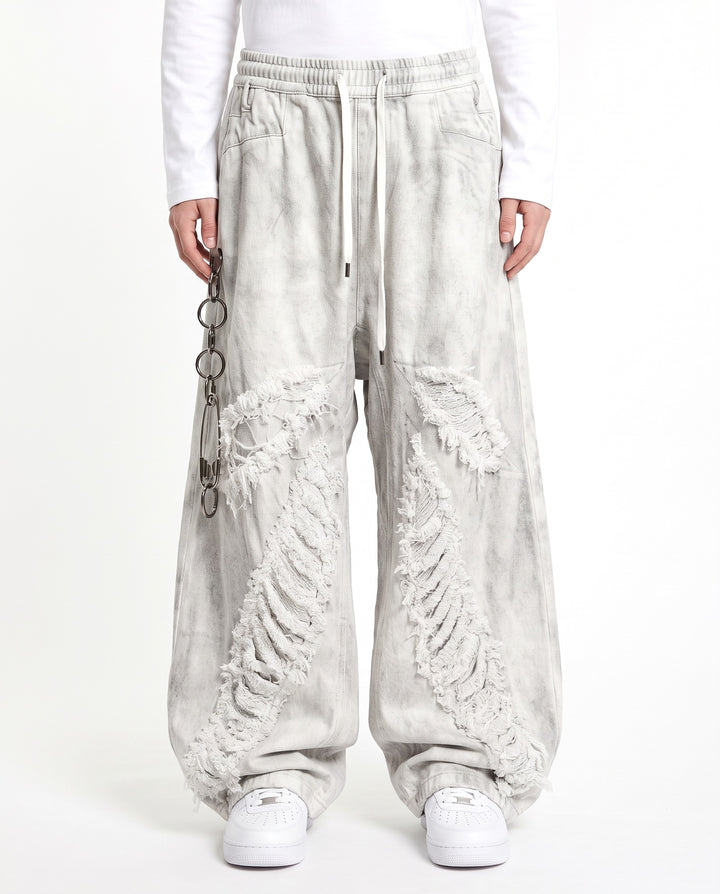 Distressed Wide Pants na3221