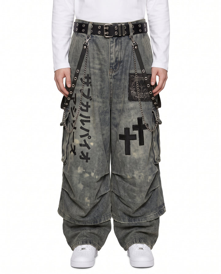 Jeans larghi gotici na3141