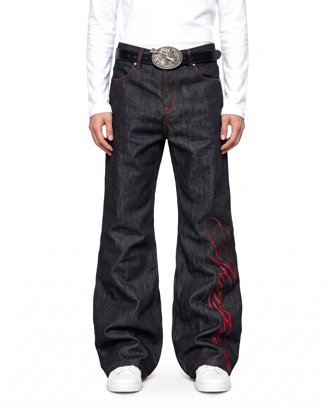 Flared Denim Pants na2965