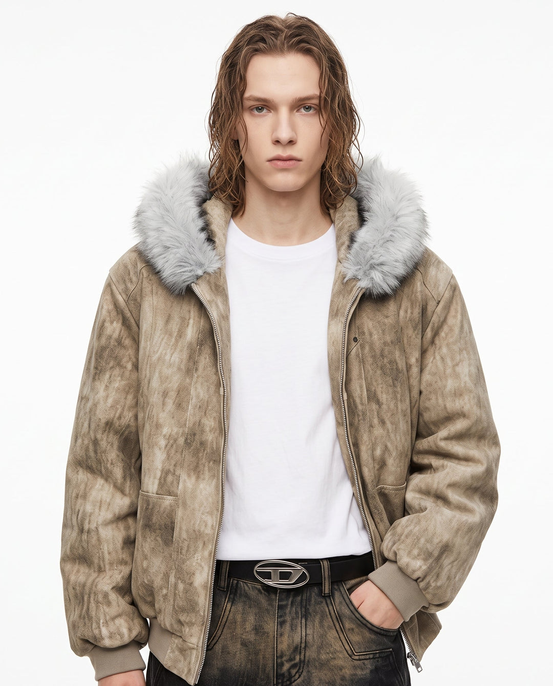 Fur Hooded Jacket na3231