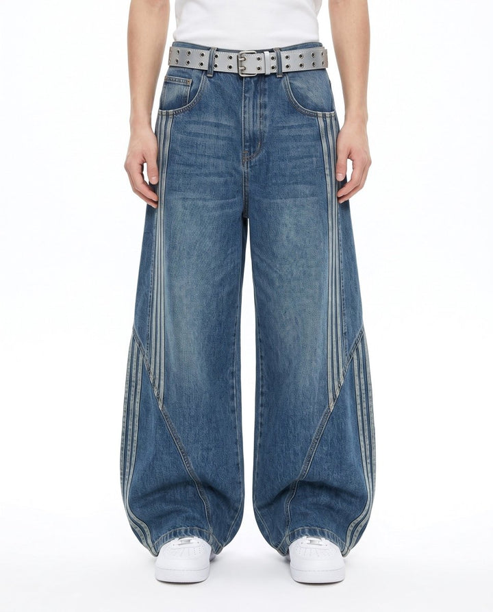 Striped Baggy Jeans na3227