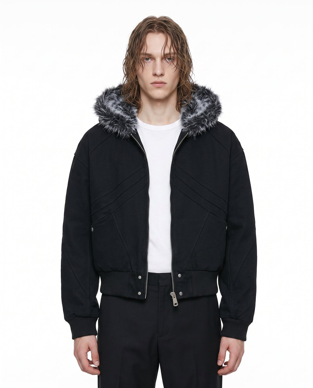 Fur Hooded Jacket na3073
