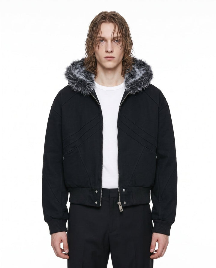 Fur Hooded Jacket na3073