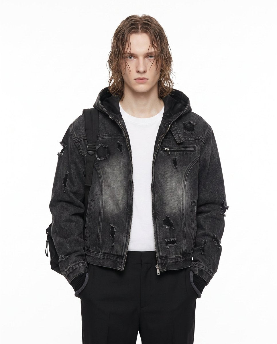 Hooded Denim Jacket na3035