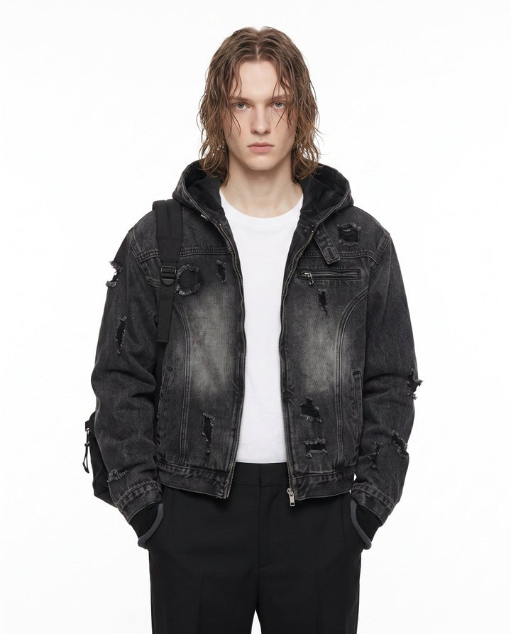 Hooded Denim Jacket na3035