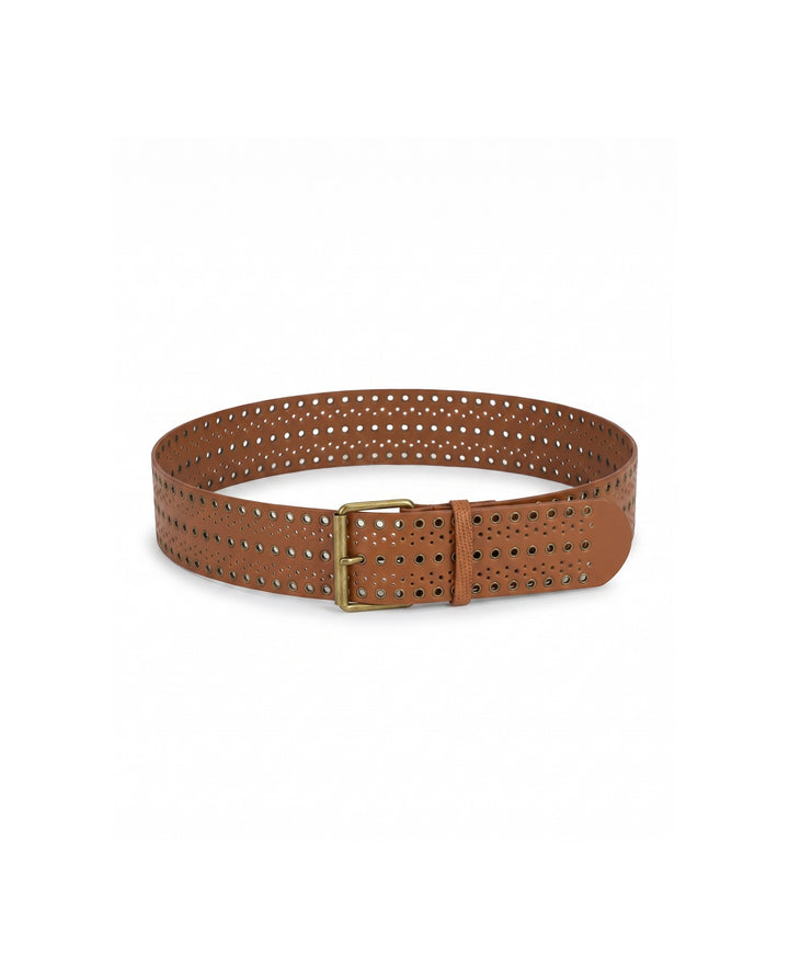 Eyelet Leather Belt na2933