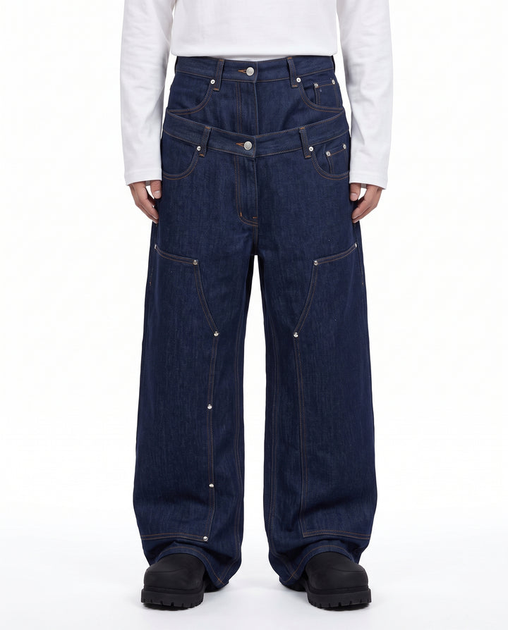 Studded Wide Jeans na3054