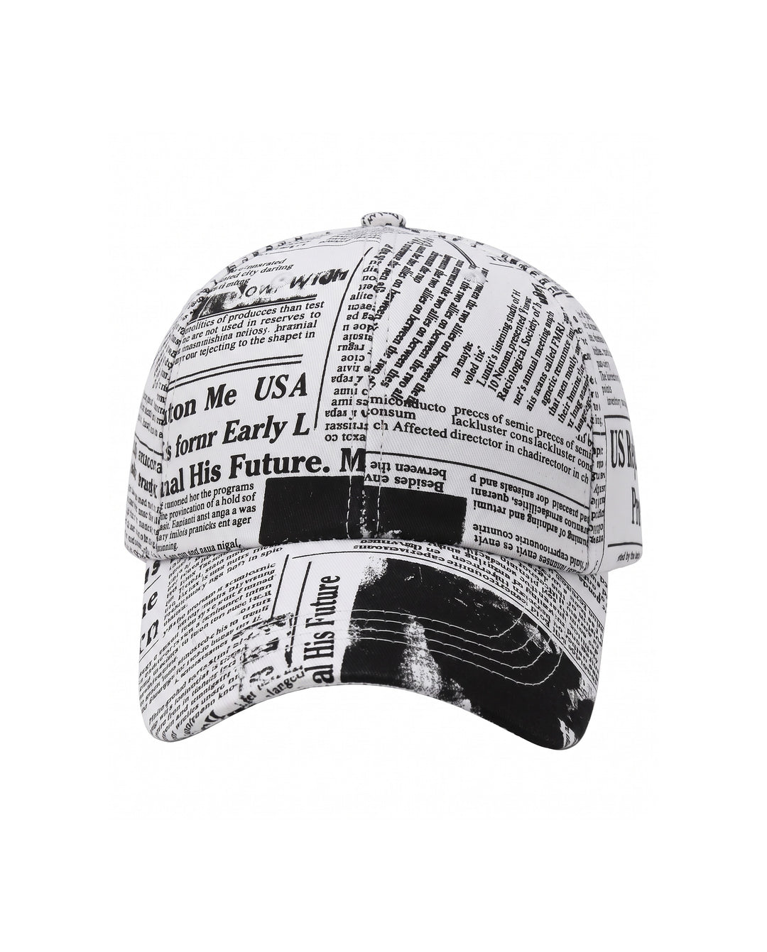 Newspaper Print Cap na2970