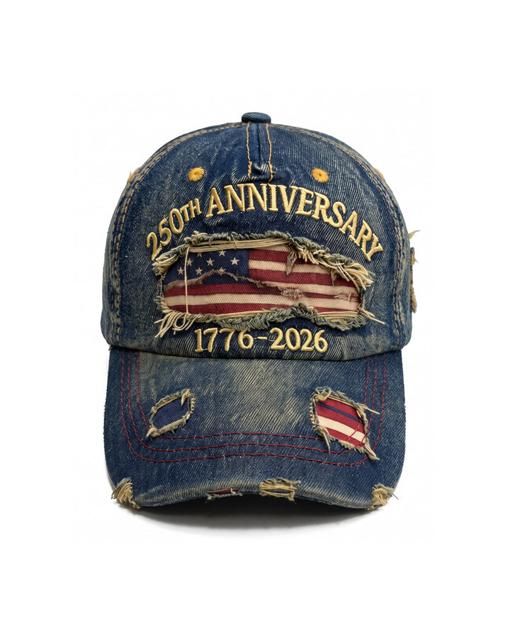 Distressed Denim Cap na2967