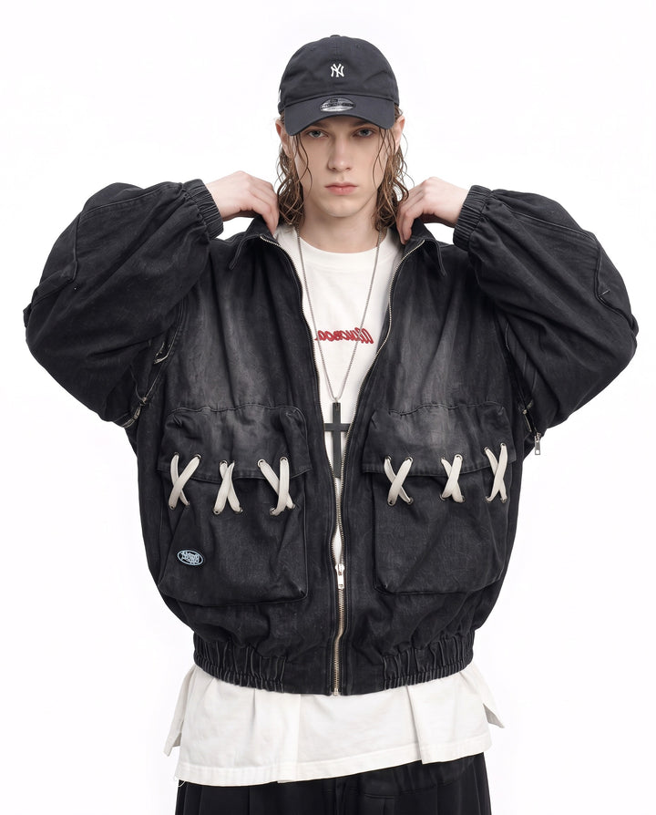 Laced Denim Jacket na3217
