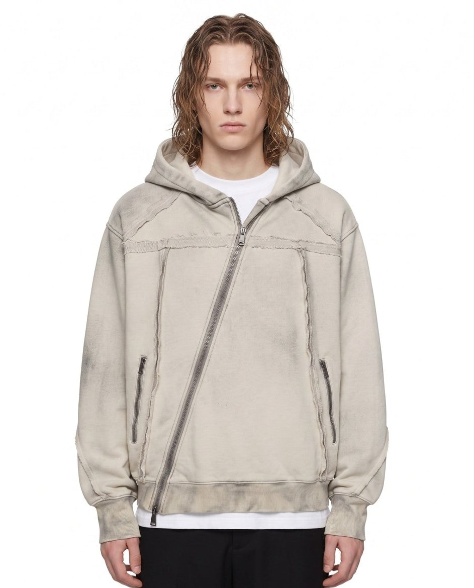 Asymmetric Zip Hoodie na3032