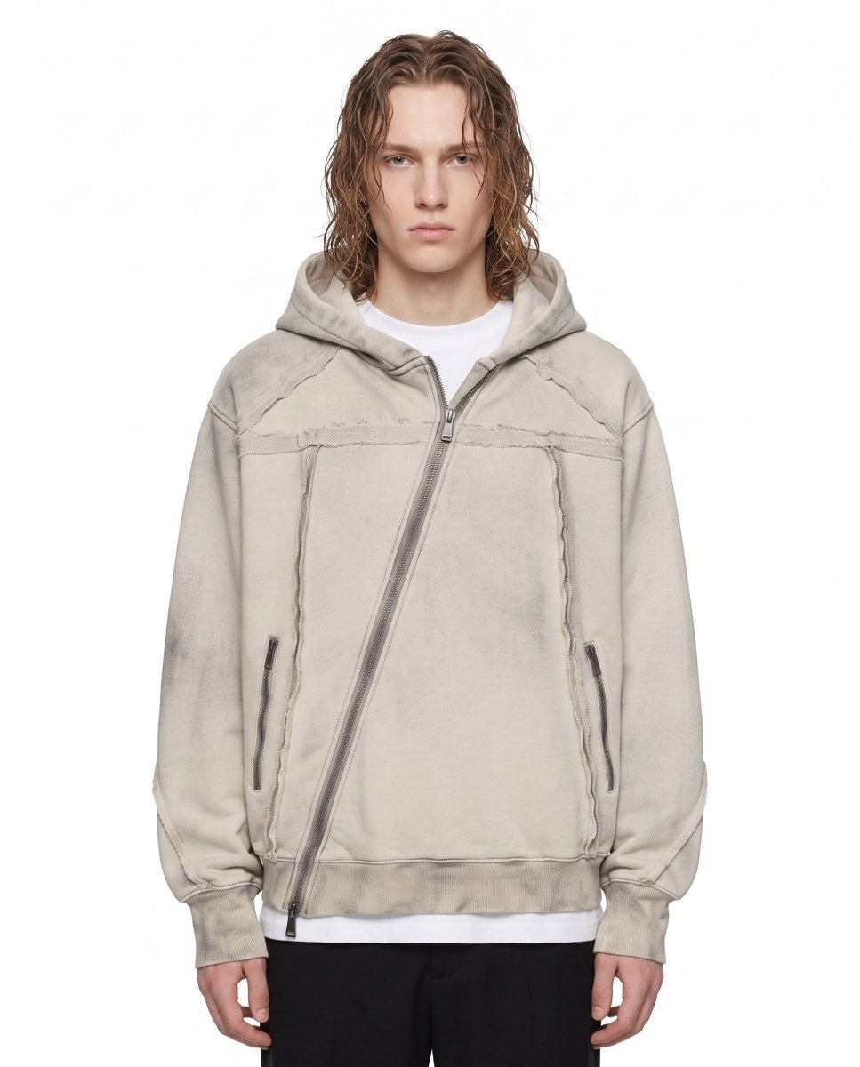 Asymmetric Zip Hoodie na3032