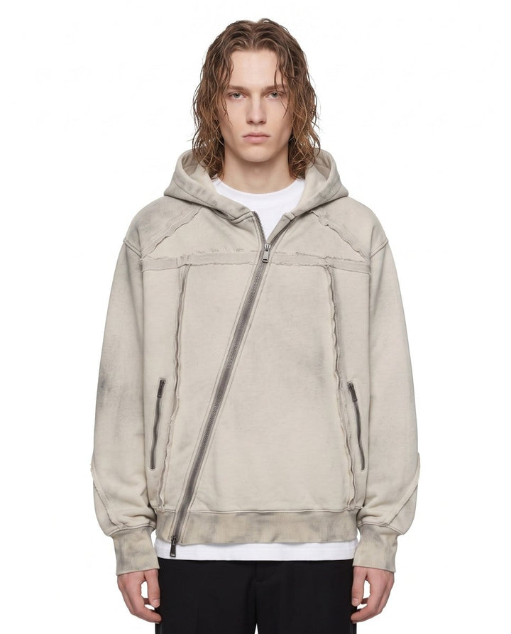 Asymmetric Zip Hoodie na3032