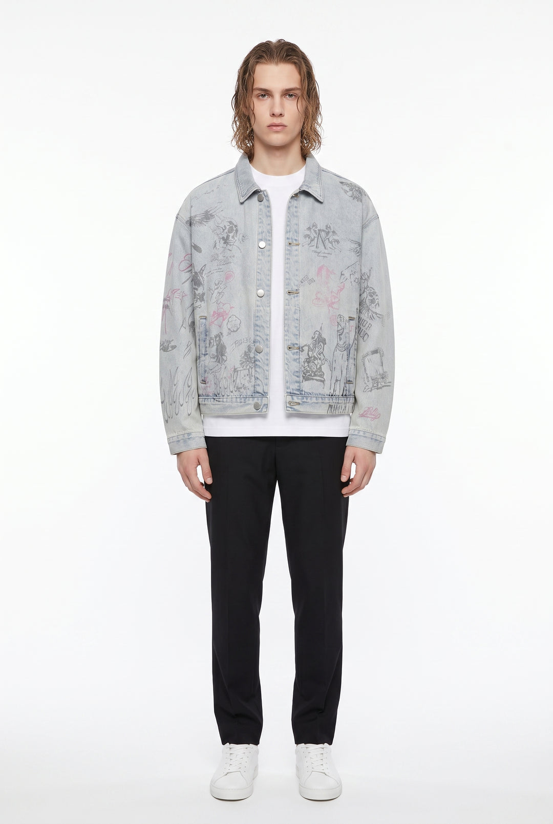 Graphic Denim Jacket na2806