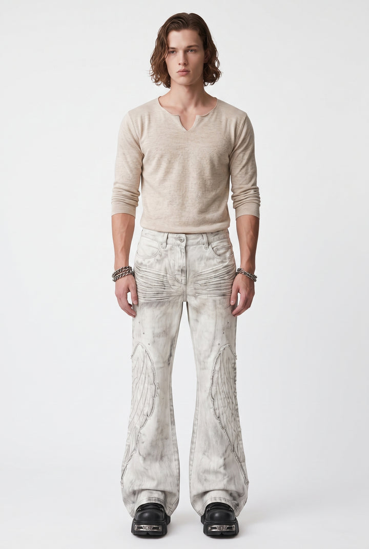 Flared Denim Pants na2791