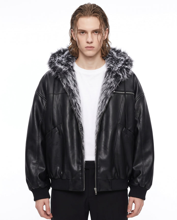Fur Leather Jacket na3068