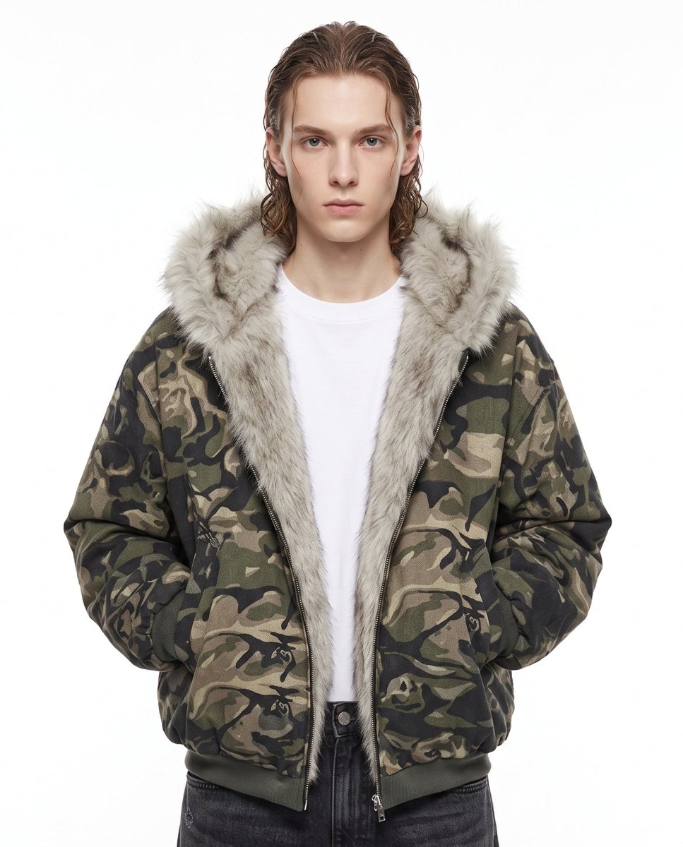 Camo Fur Jacket na3069