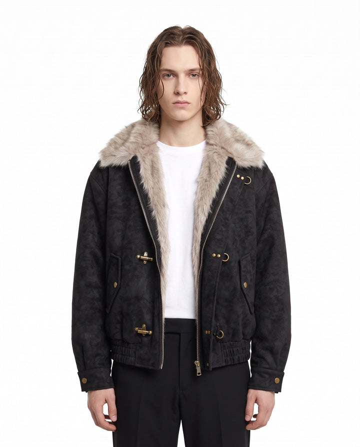 Fur Bomber Jacket na3176