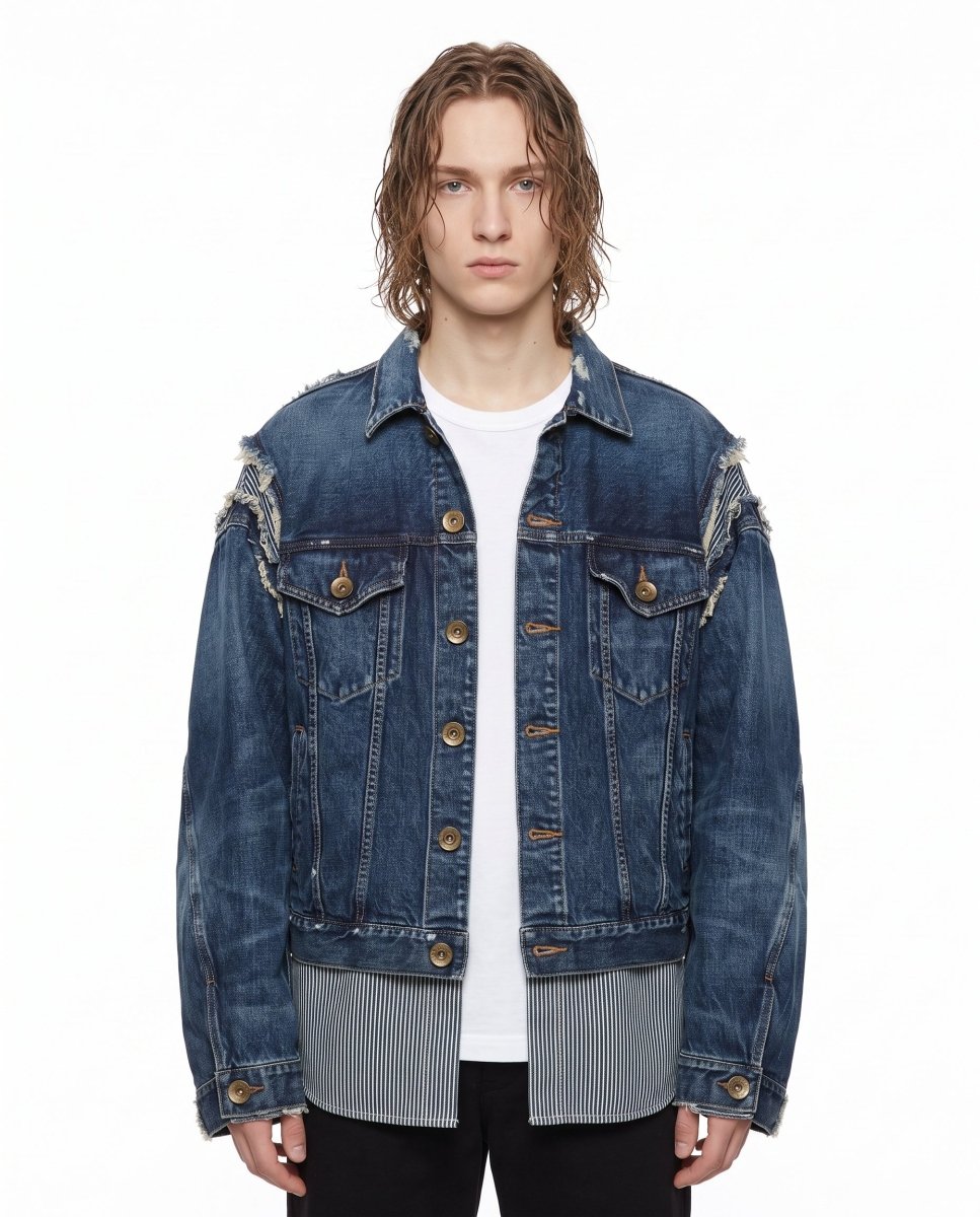 Layered Denim Jacket na3048