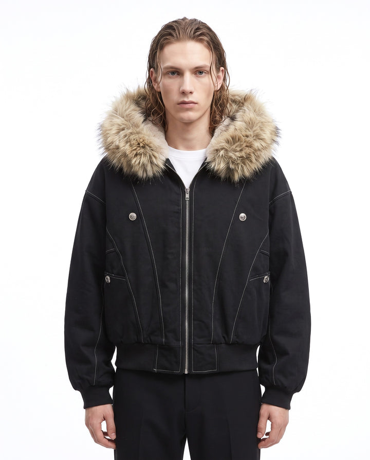 Fur Hooded Jacket na3064