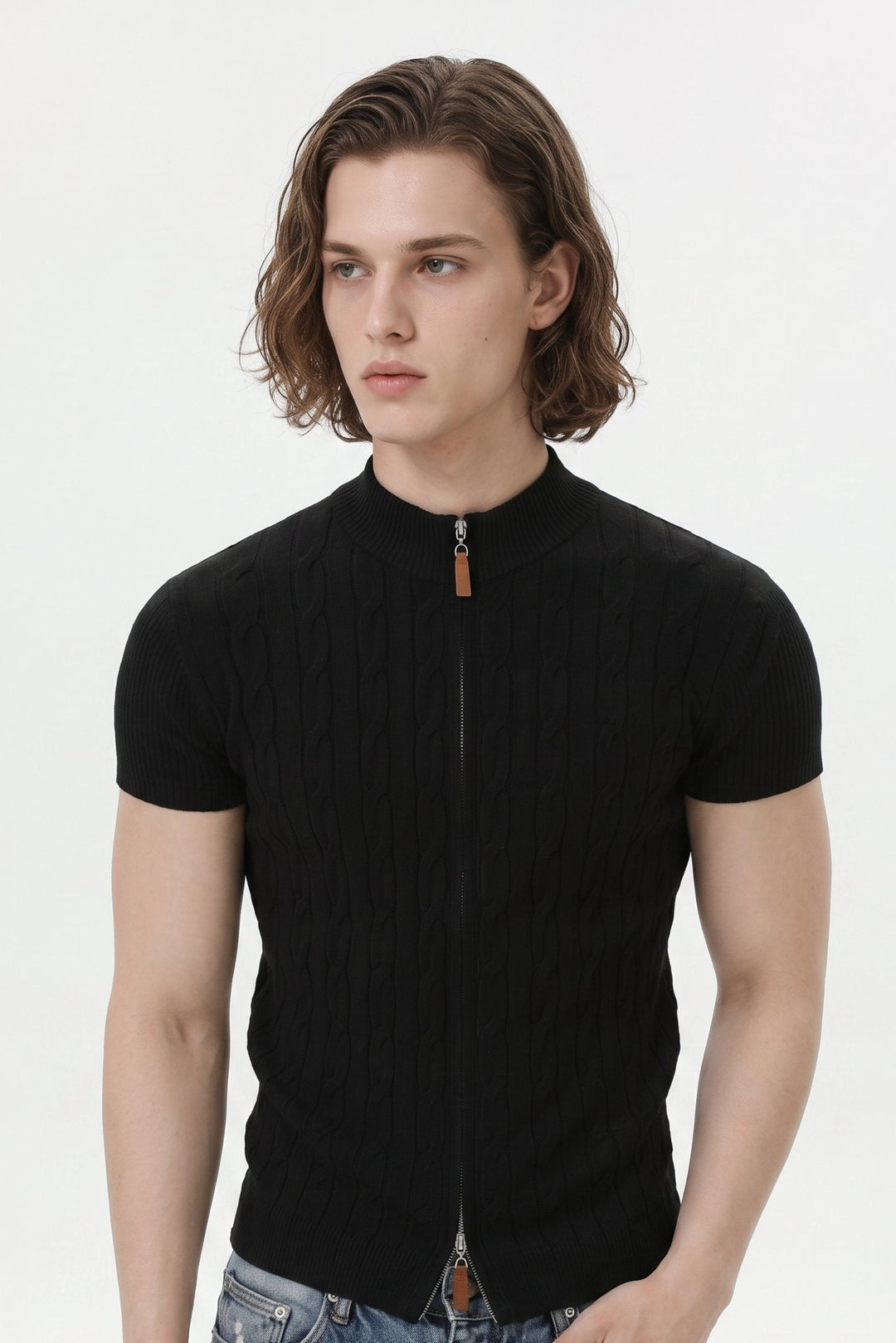 Zip Knit Polo na2655