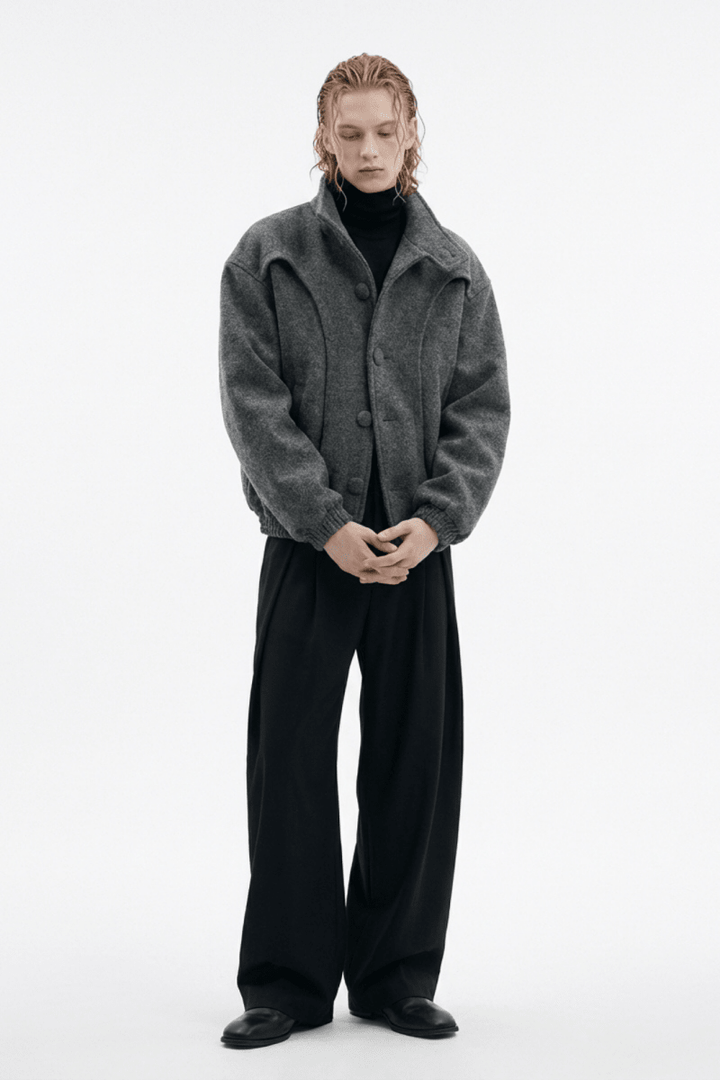 Tailored Stand Collar Short Jacket na2360 