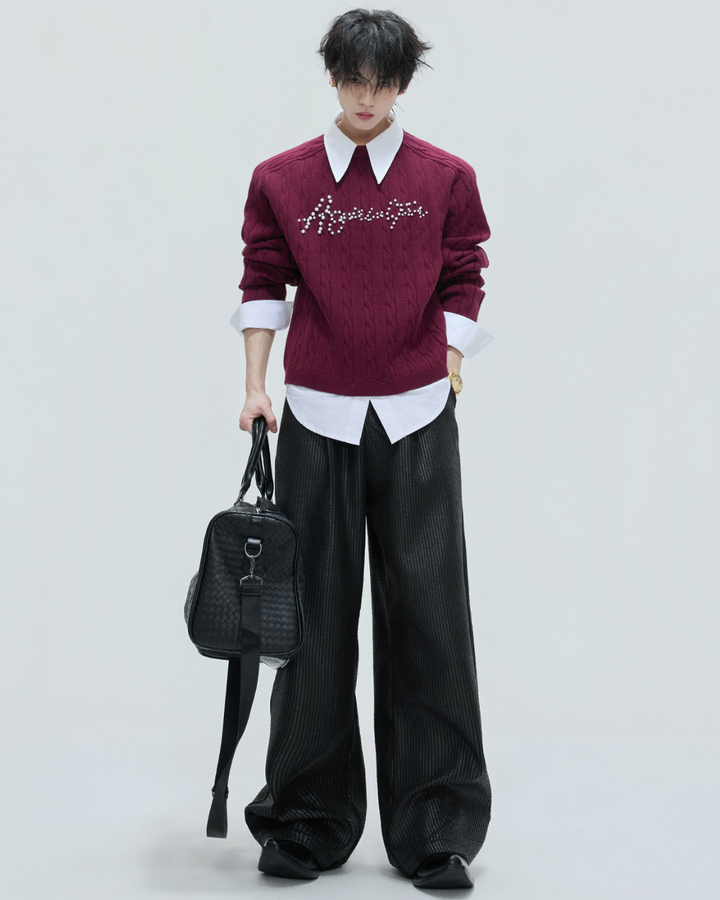 [ArguE CulturE]Pearl Logo Knit Sweater na2267