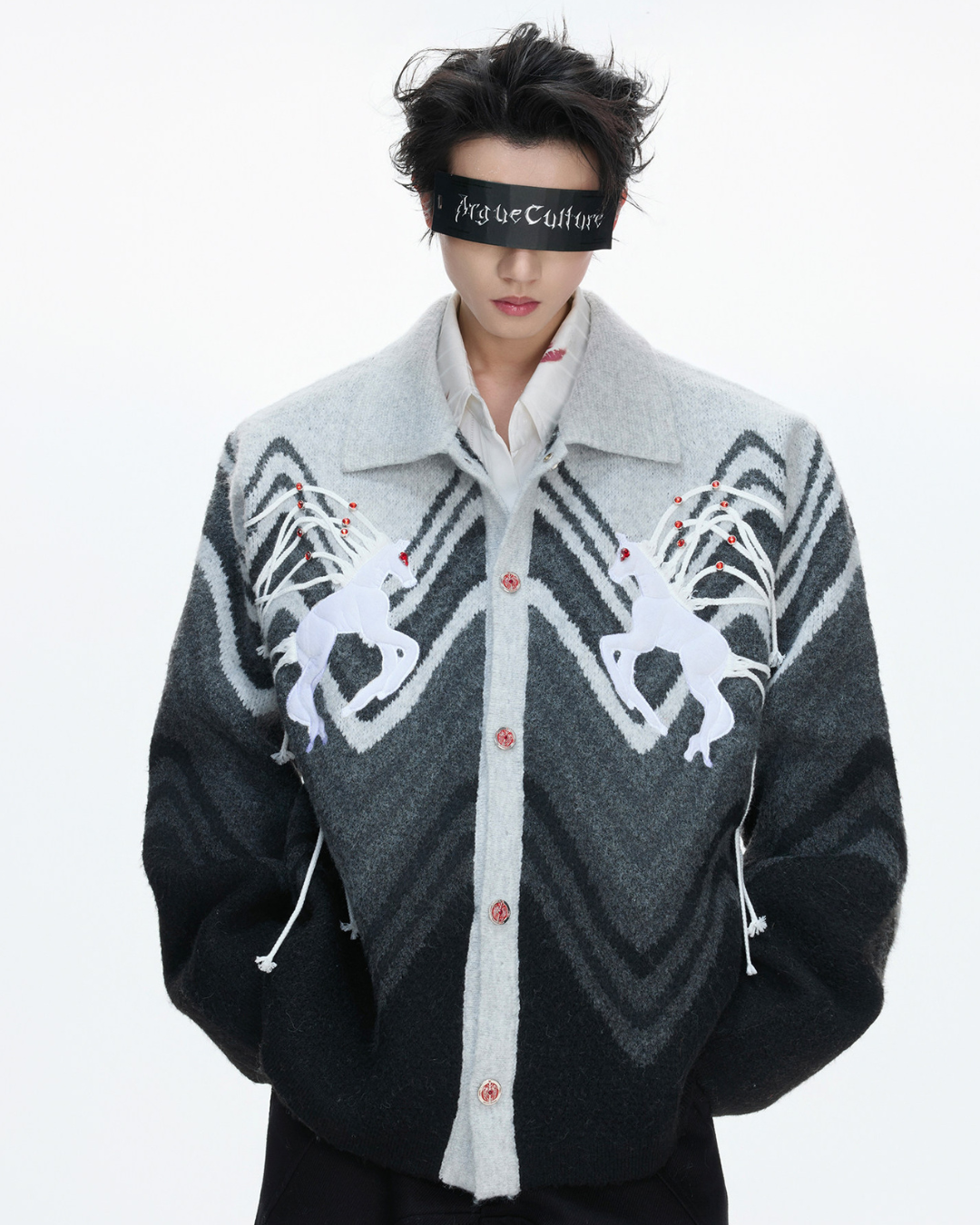 【ArguE CulturE】MYTHIC UNICORN KNIT JACKET na2288