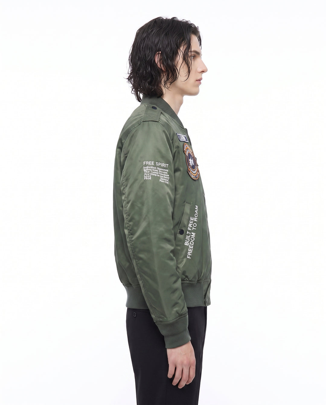 Patched Bomber Jacket na2988