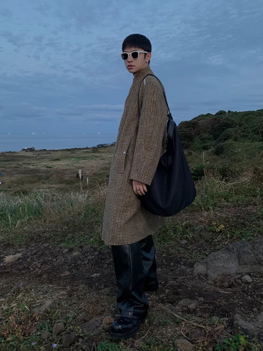 [ESC MAN STUDIO] mid-length wool coat na1616