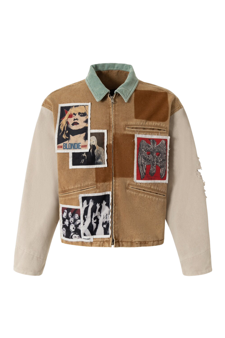 Distressed Patchwork Jacket na2444