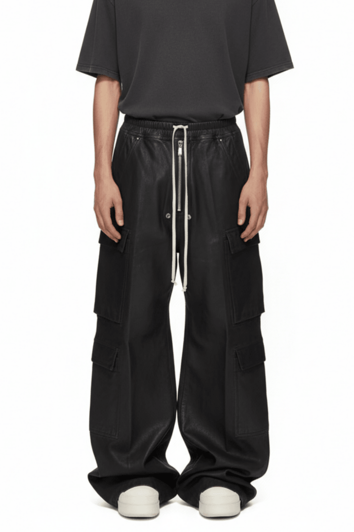 Leather Touch Cargo Trousers  na2373