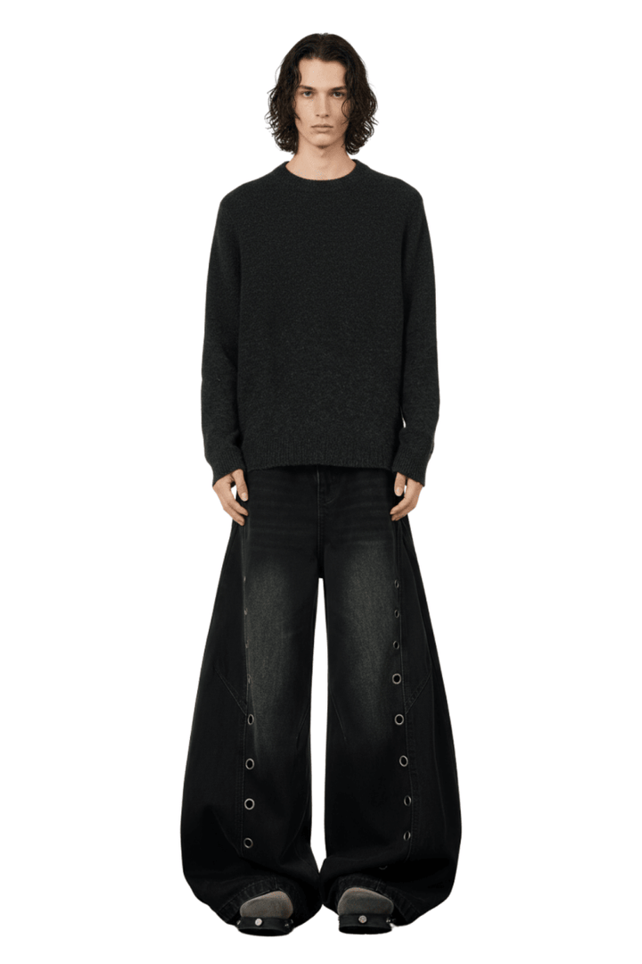 Shadow Wash Oversized Denim Pants na2408