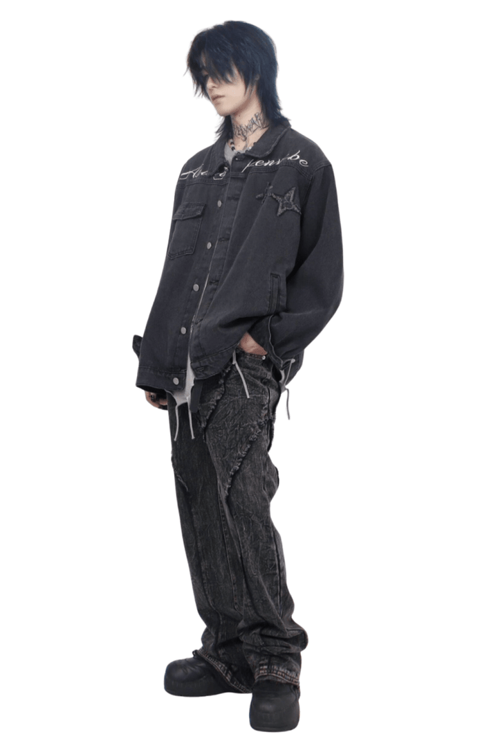 Embroidery Detail Denim Jacket na2437