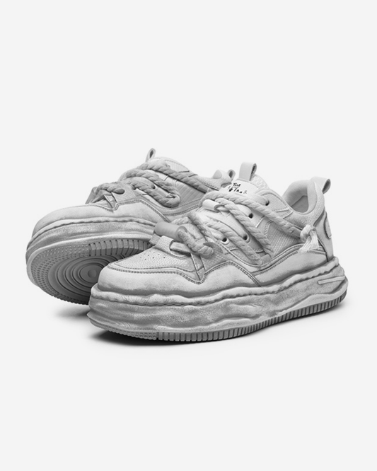 7.0cm UP White Grunge Sneakers na1897