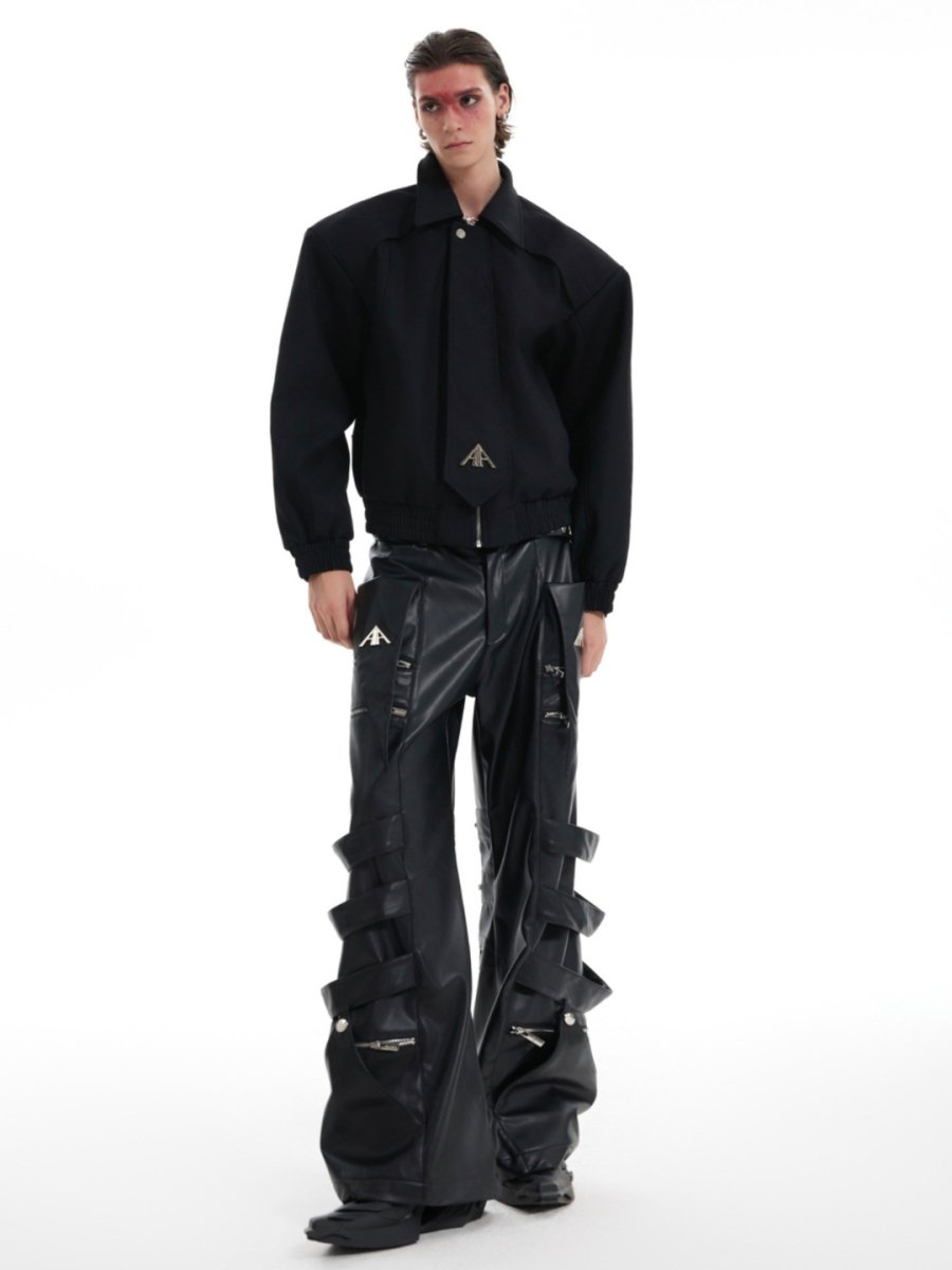 [CulturE] Leather Loose Pants na1684