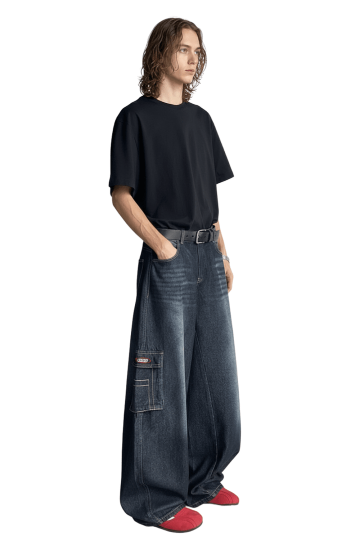 Loose Fit Utility Cargo Jeans na2406