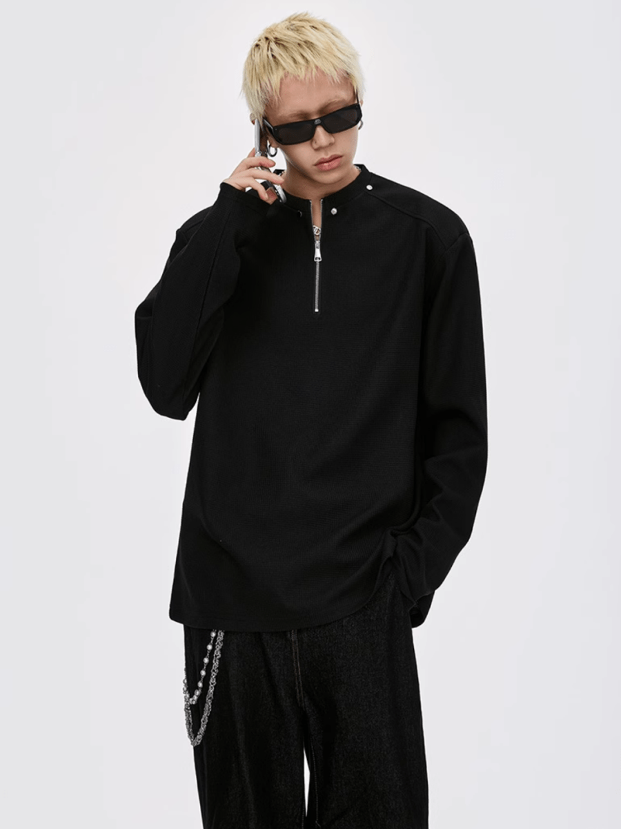 long-sleeved half-zip T-shirt na1947