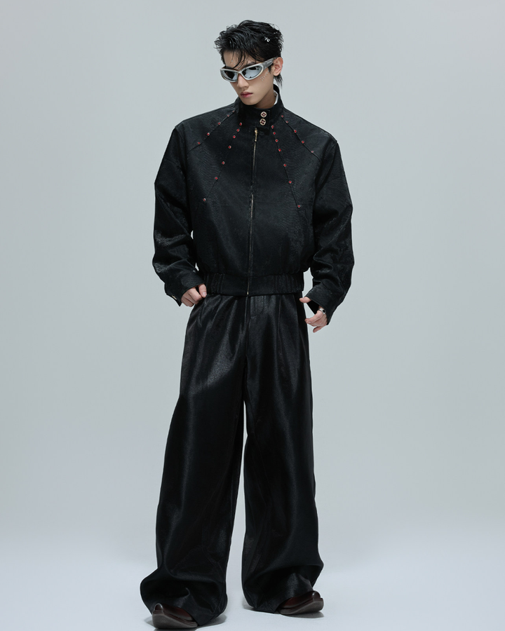 [ArguE CulturE] CRIMSON PYTHON LEATHER JACKET na2293