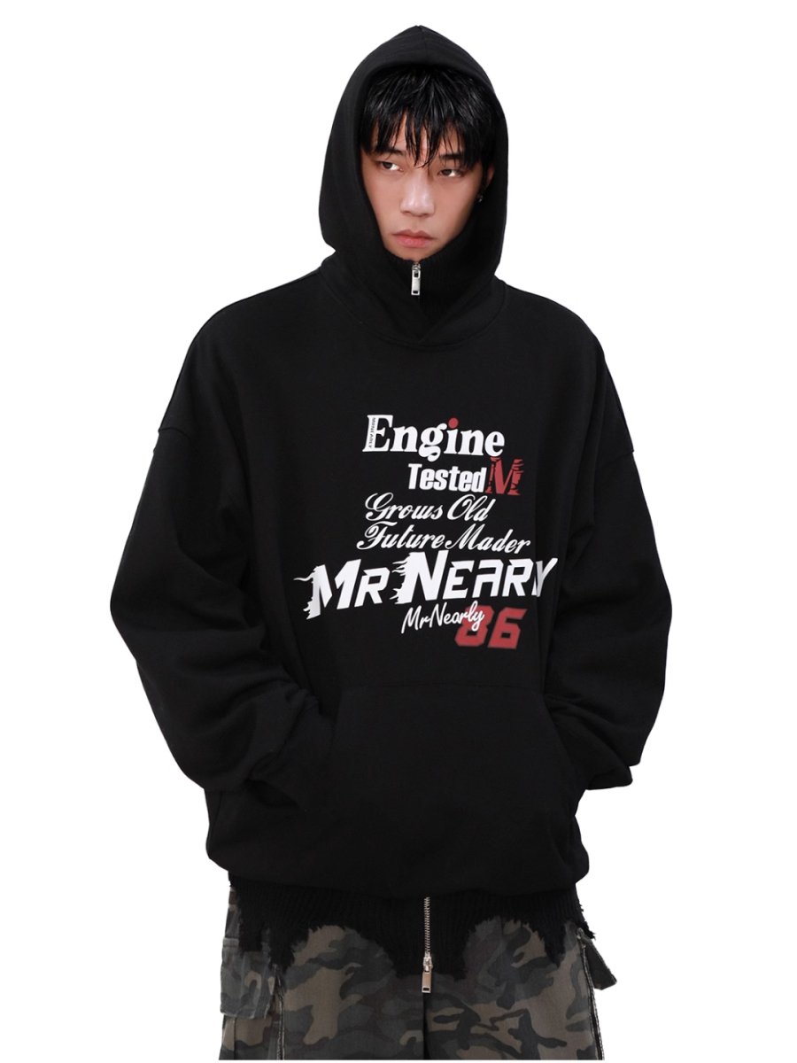 [MRNEARLY] heavy letters hooded na1507