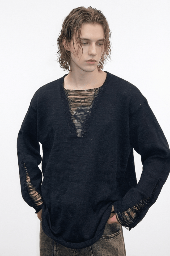 [CUIBUJU] V-neck loose trend within shirt na1061