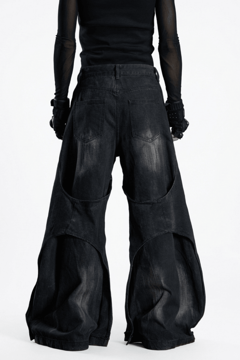 NOMANIAI Layered Flare Wide Pants na2370