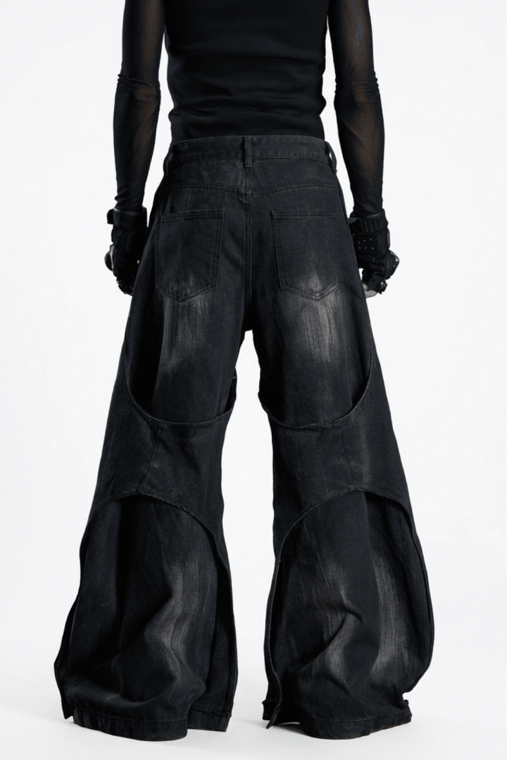 NOMANIAI Layered Flare Wide Pants na2370